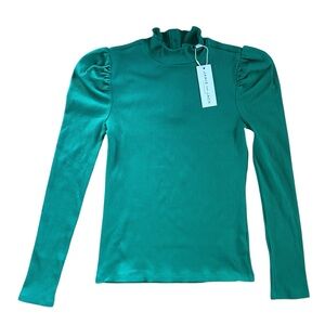 NWT Janie and Jack Girls ribbed turtleneck green size 12 NEW